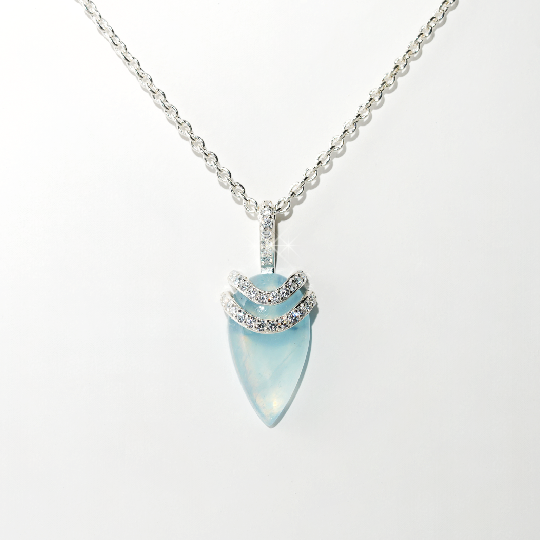 Aquamarine Necklace Divinity - Sterling Silver