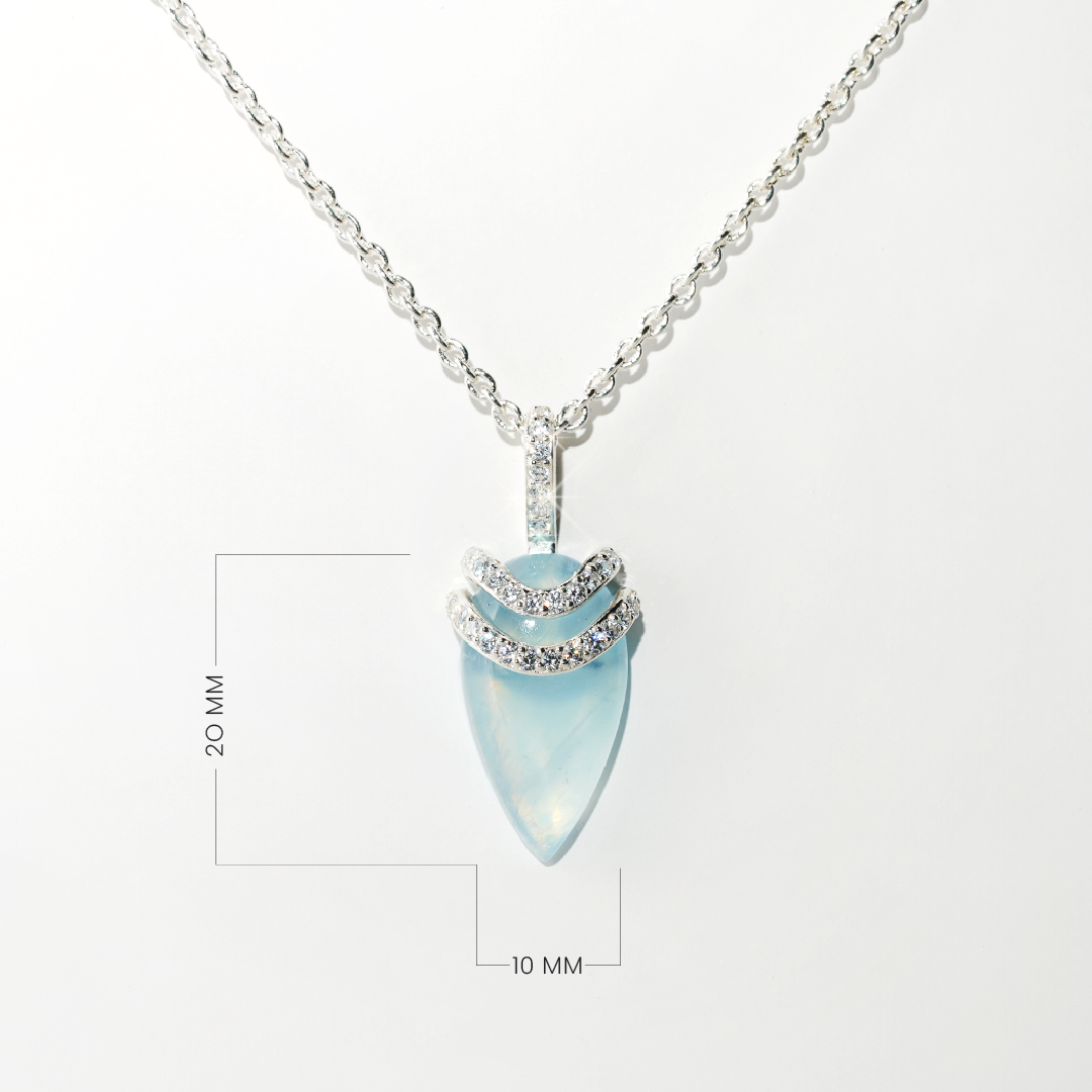 Aquamarine Necklace Divinity - Sterling Silver