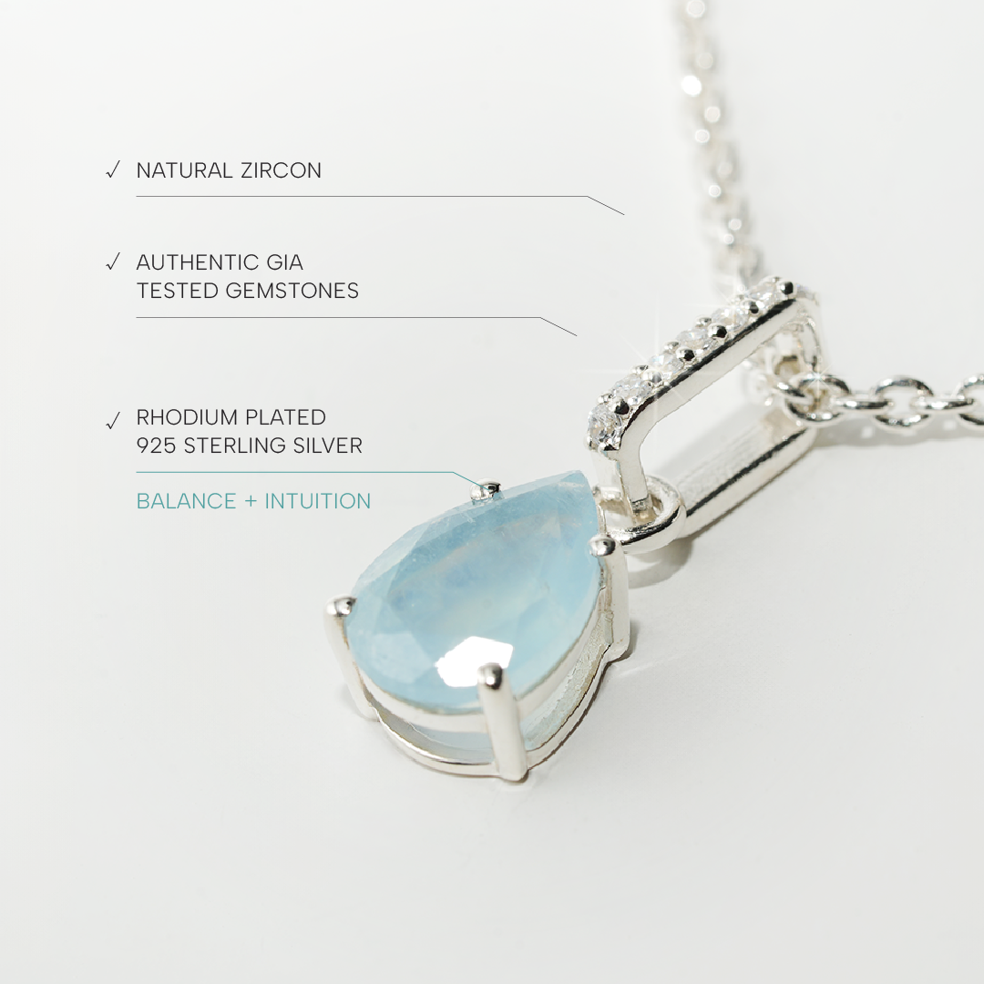 Aquamarine Necklace Spirit-Sterling Silver