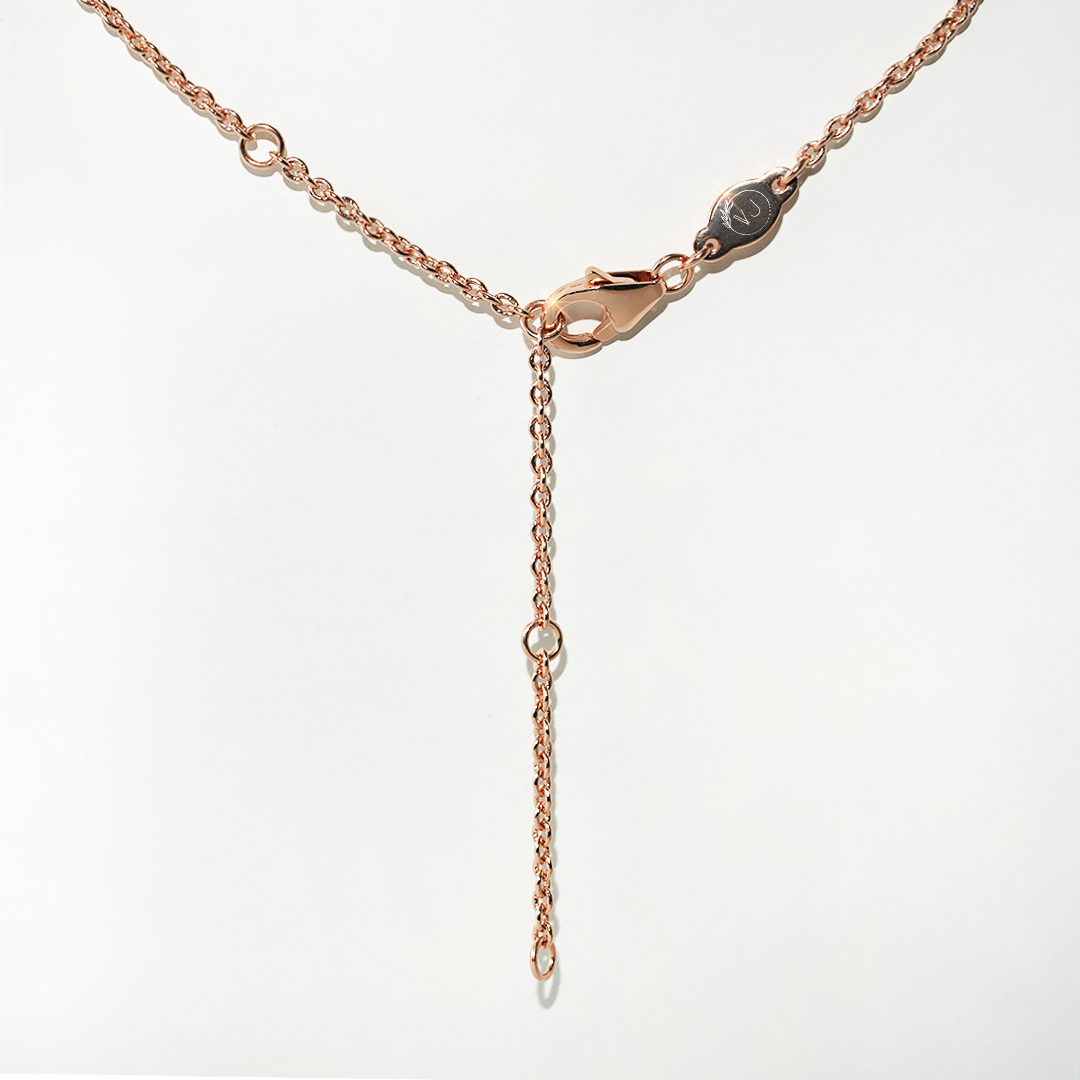 Black Spinal Necklace Divinity- Rose Gold