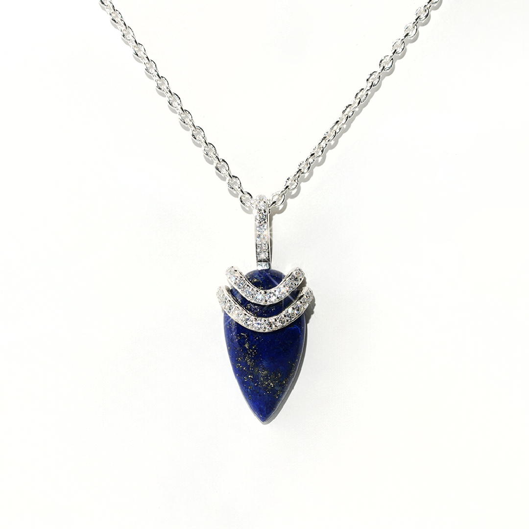 Lapis Lazuli Necklace Divinity- Sterling Silver