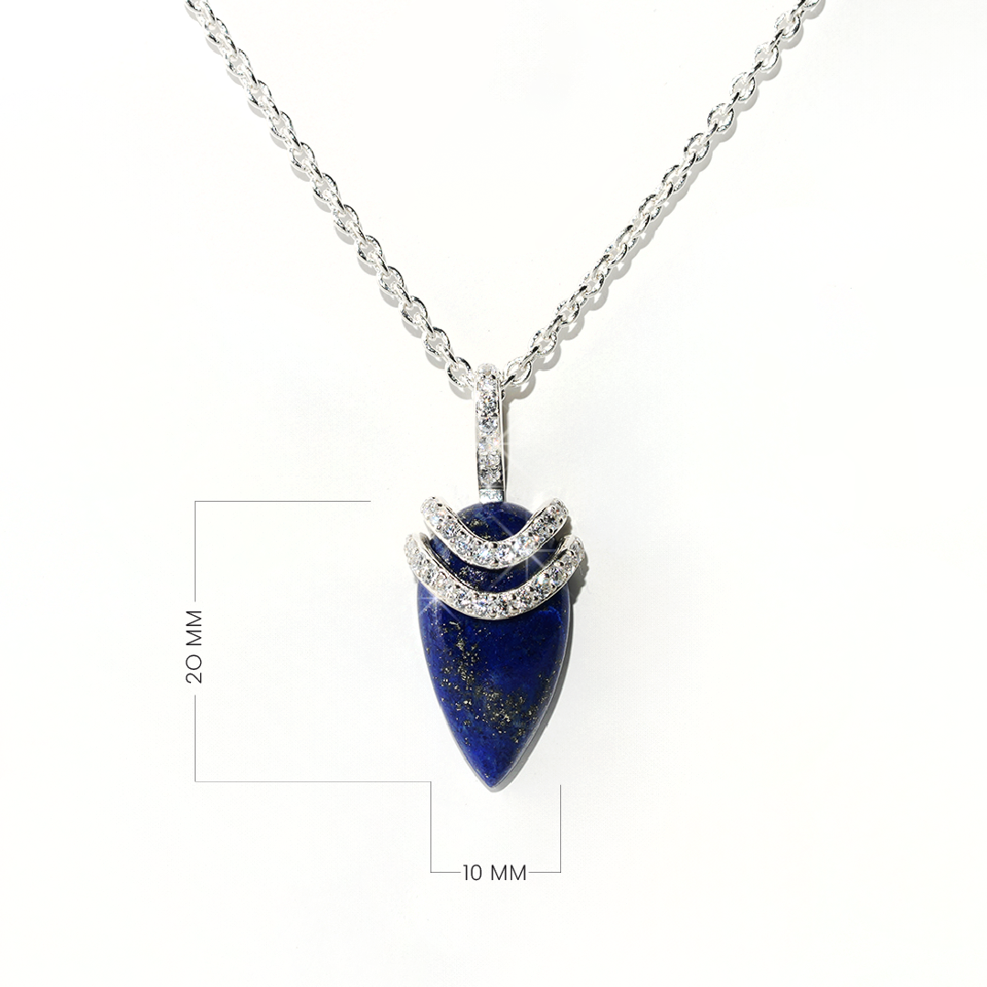 Lapis Lazuli Necklace Divinity- Sterling Silver