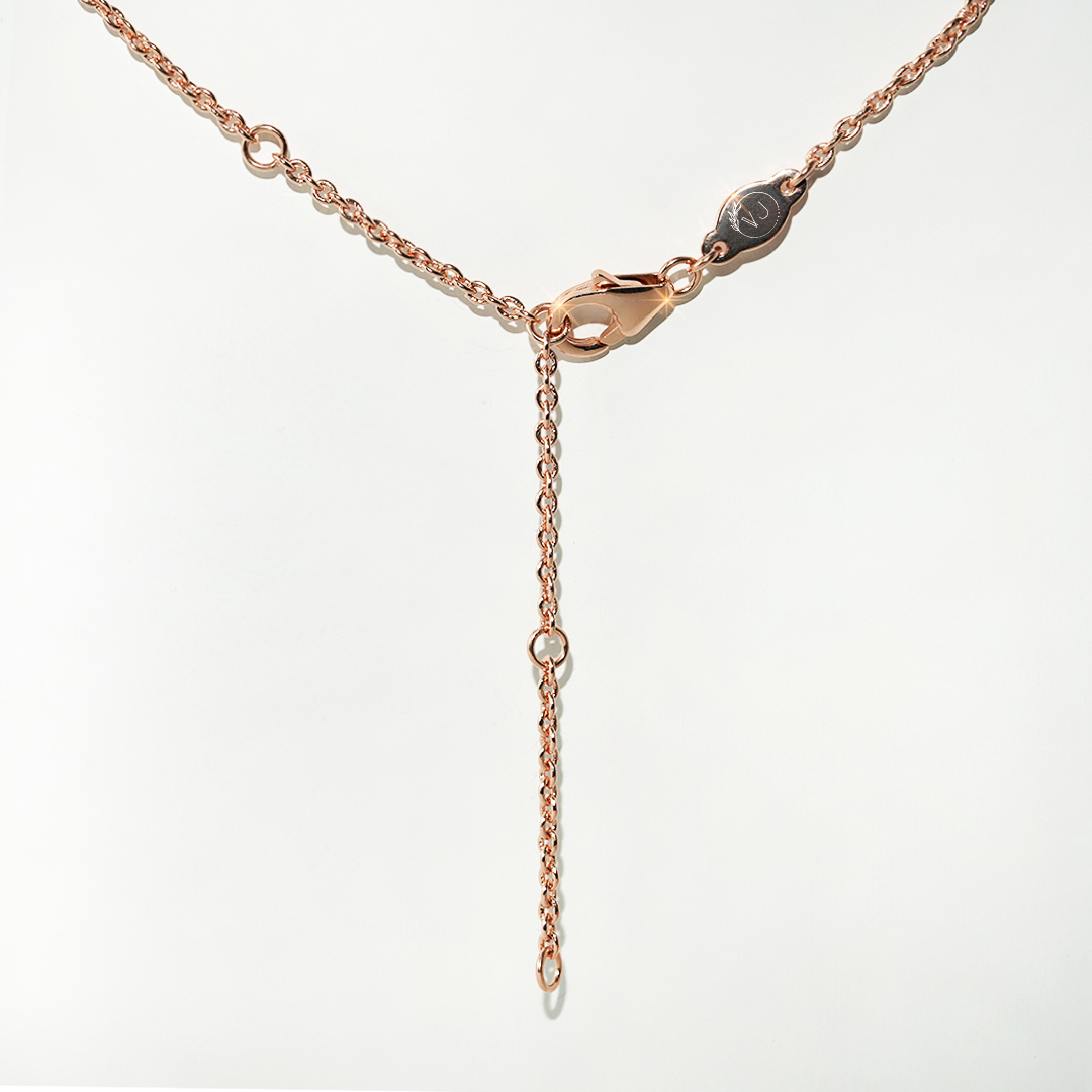 Rose Quartz Necklace Love - Rose Gold