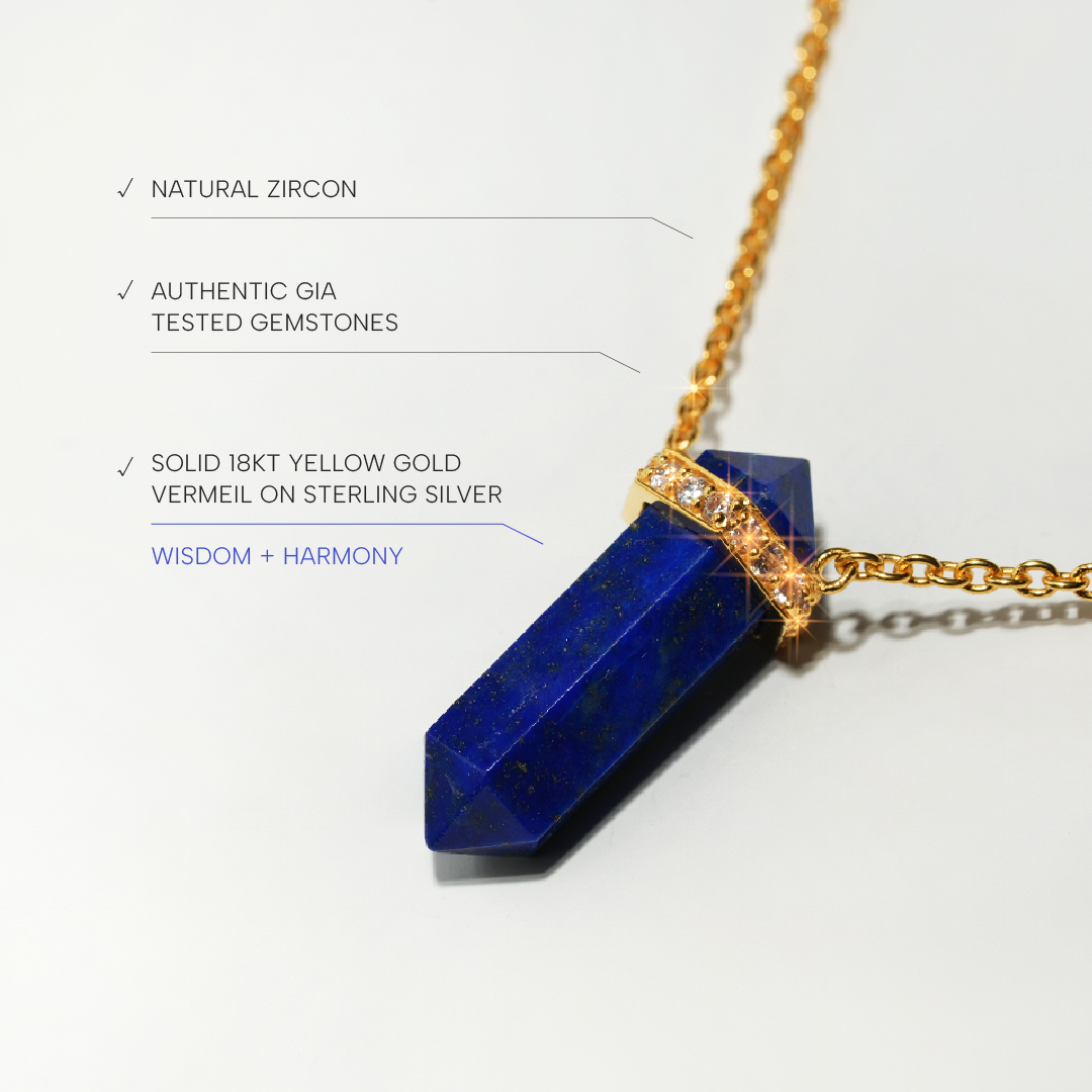 Lapis Lazuli Necklace Dream -Gold