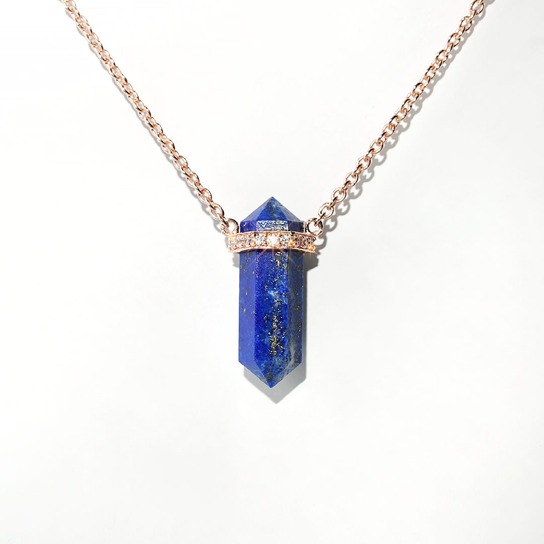 Lapis Lazuli Necklace Dream- Rose Gold