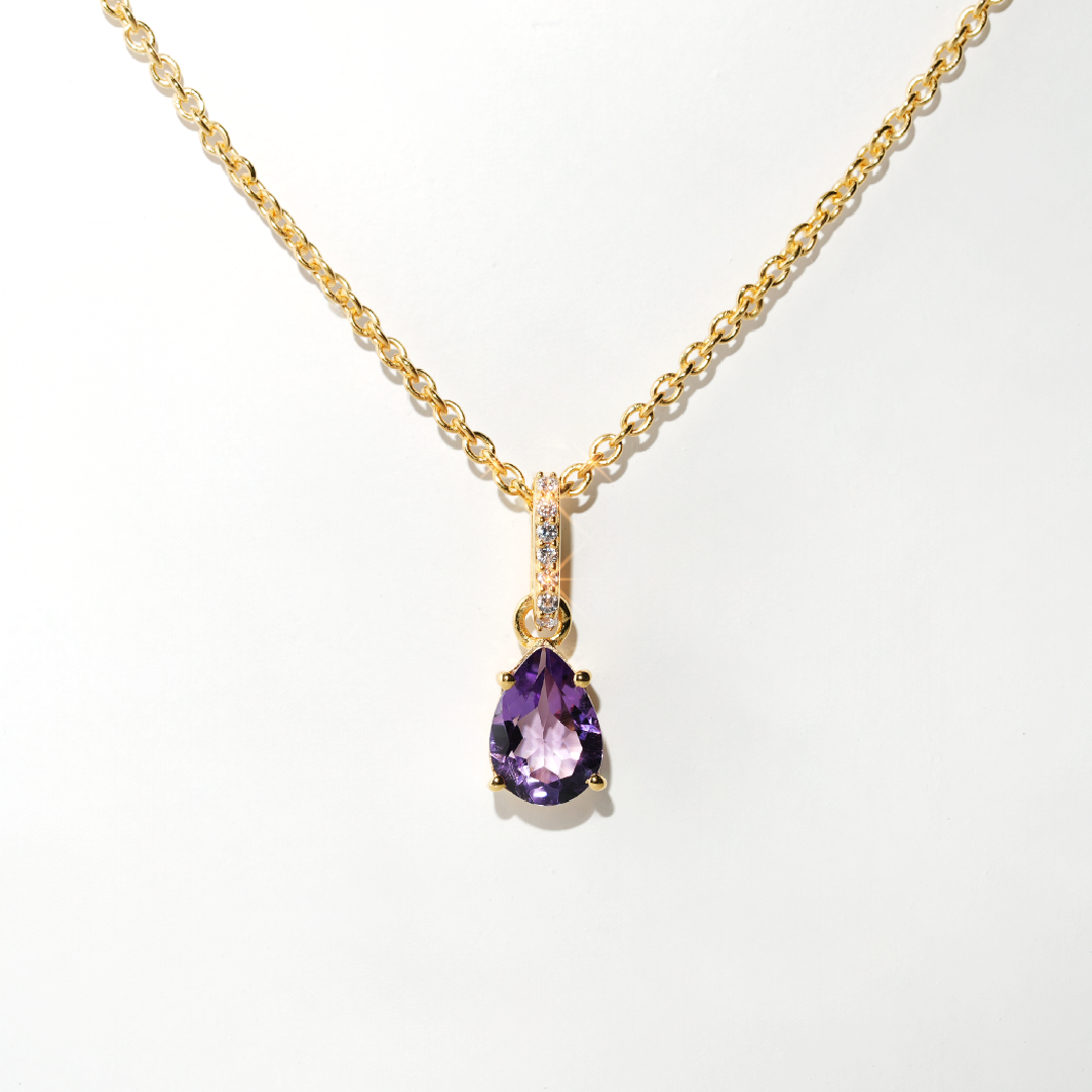 Amethyst Necklace Spirit- Gold