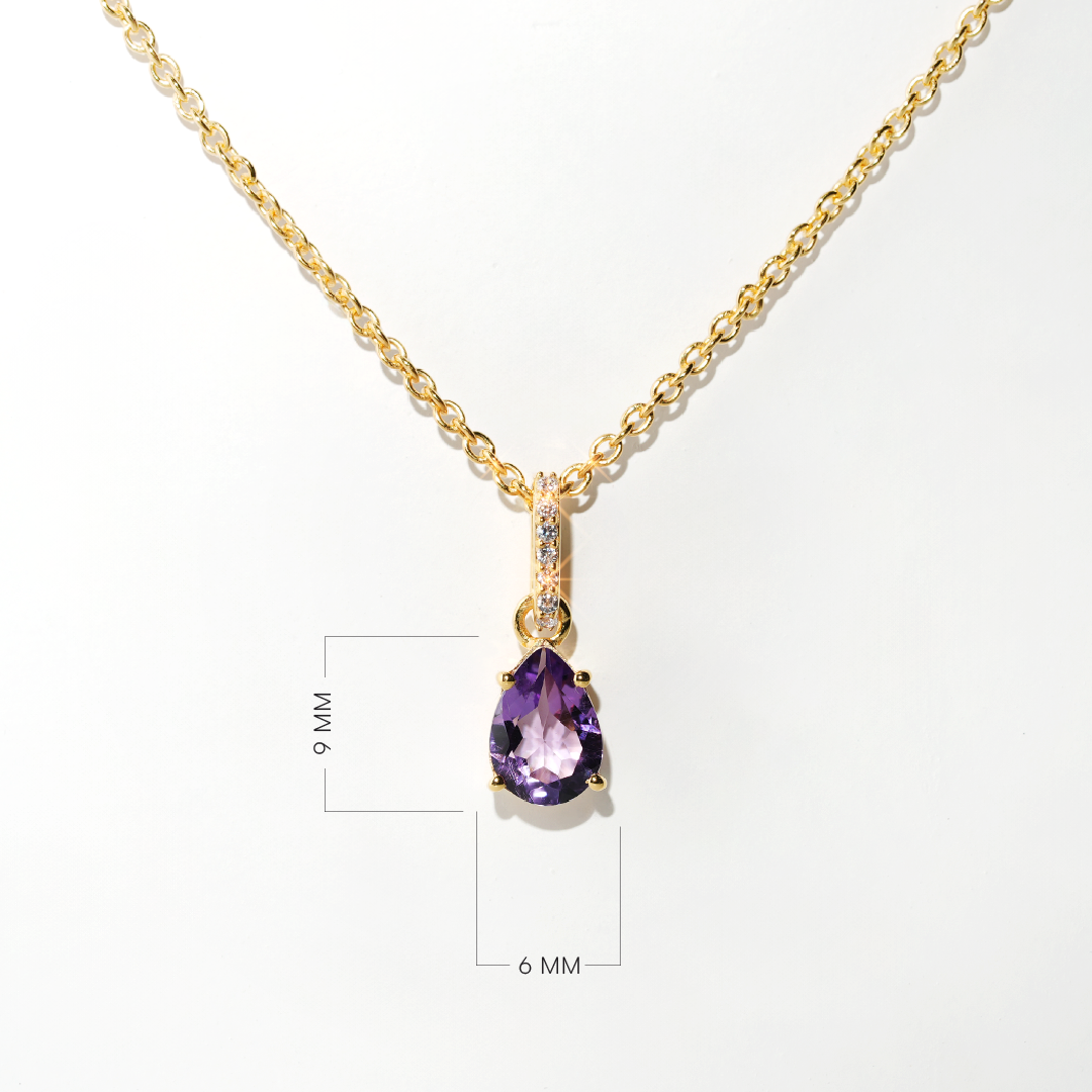 Amethyst Necklace Spirit- Gold