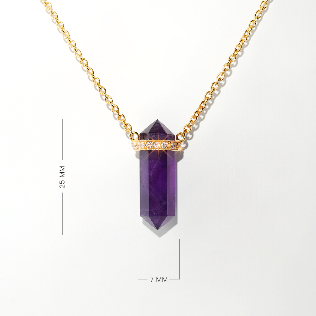 Amethyst Necklace Dream- Gold