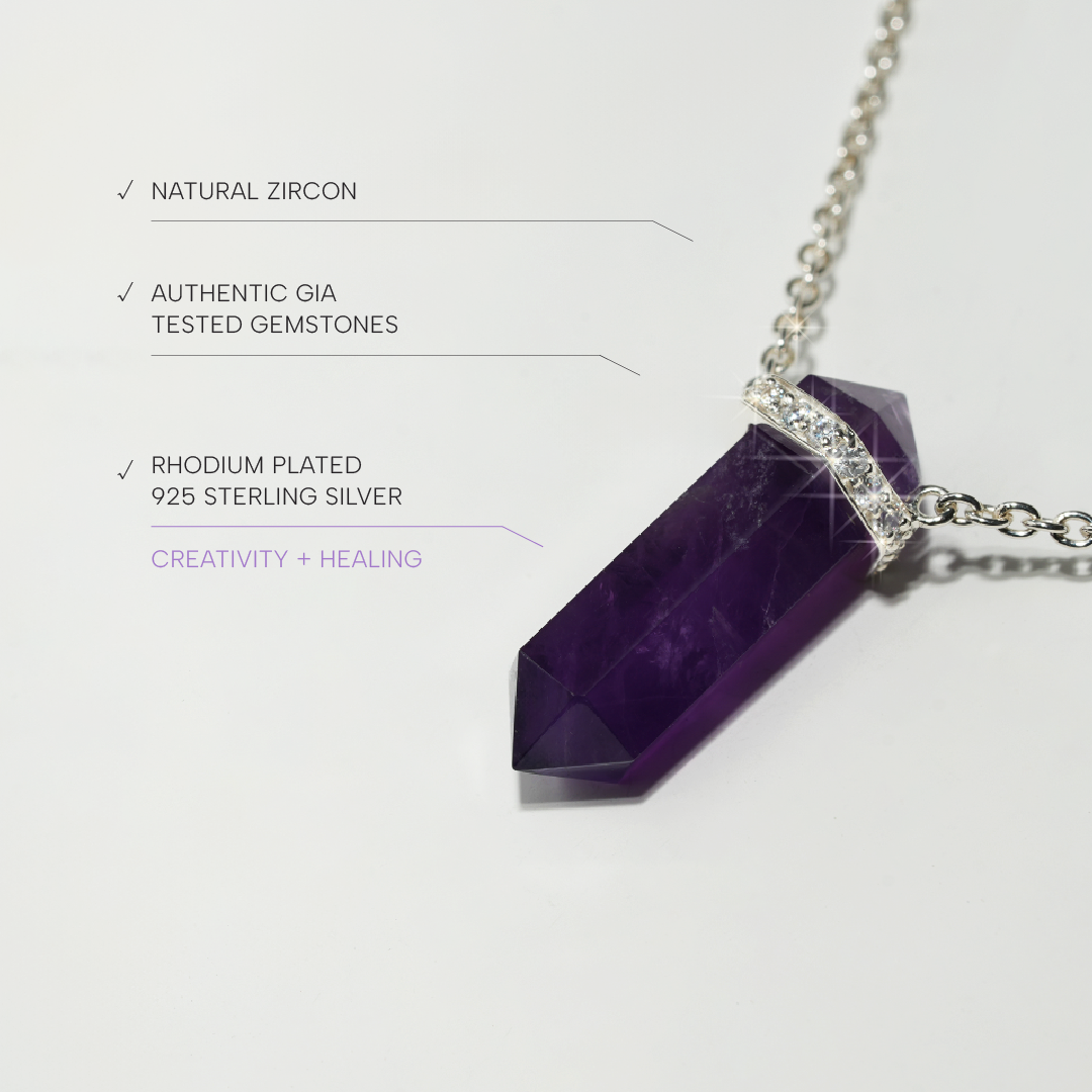 Amethyst Necklace Dream- Sterling Silver