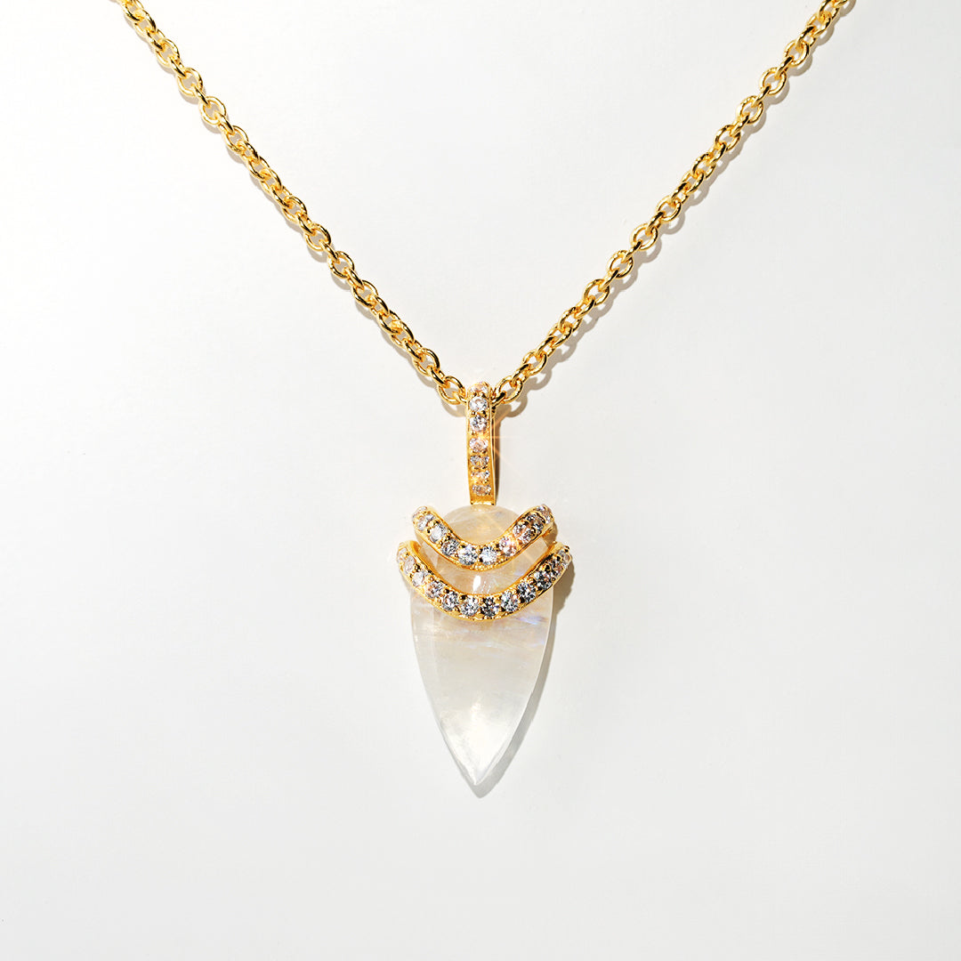 Moonstone Necklace Divinity- Gold