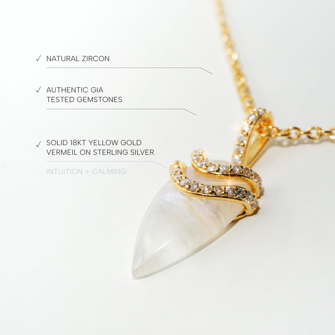 Moonstone Necklace Divinity- Gold