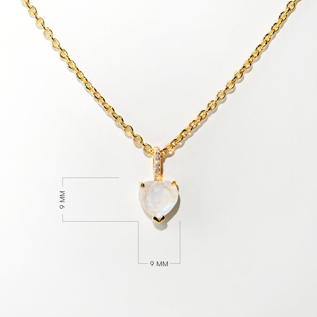Moonstone Love Necklace - Gold
