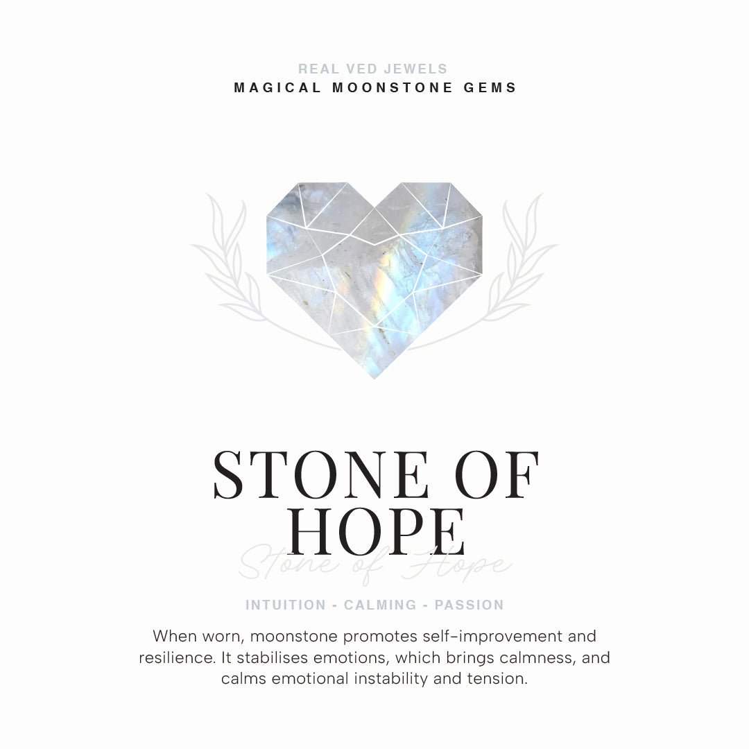 Moonstone Love Necklace- Sterling Silver