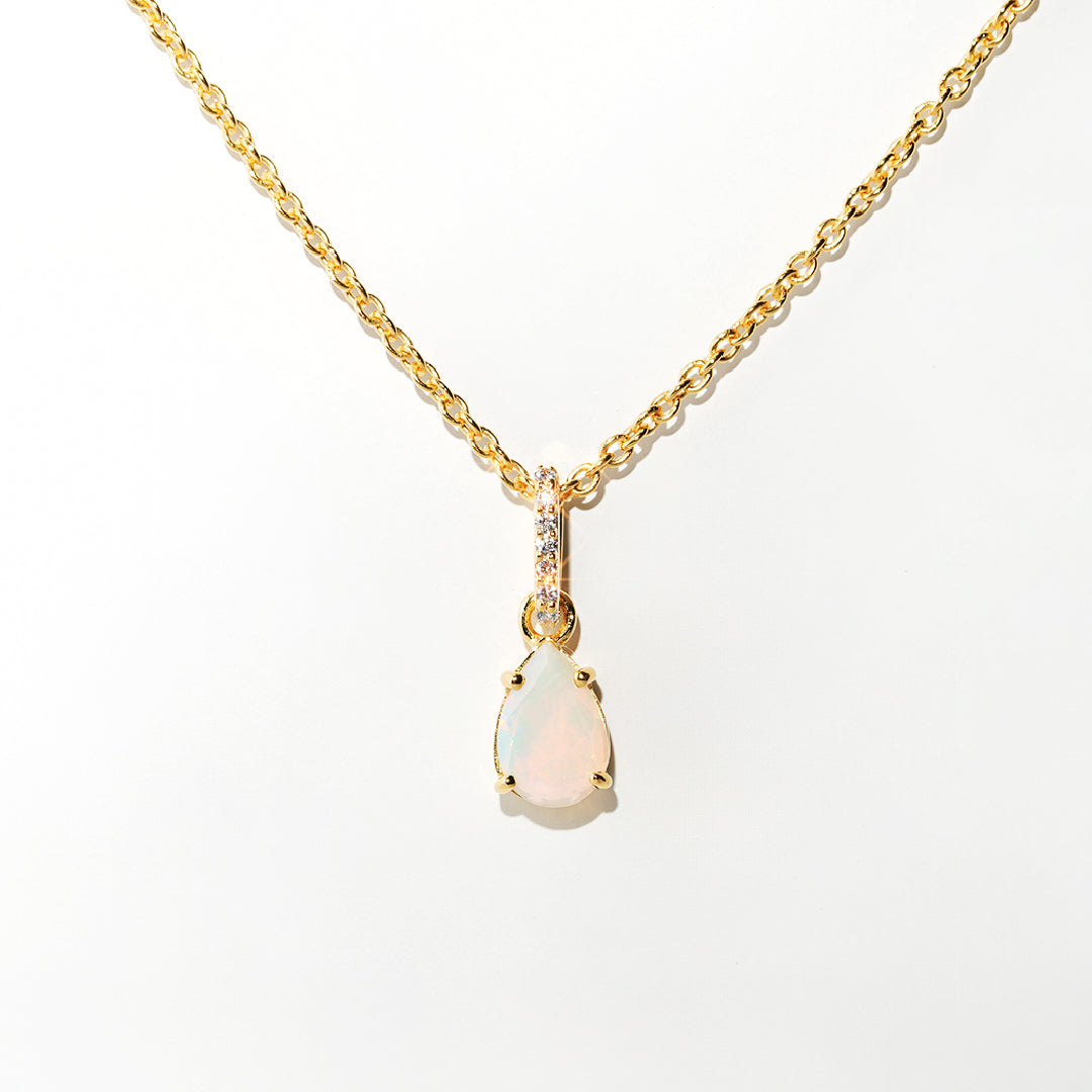 Ethiopian Opal Necklace Spirit- Gold