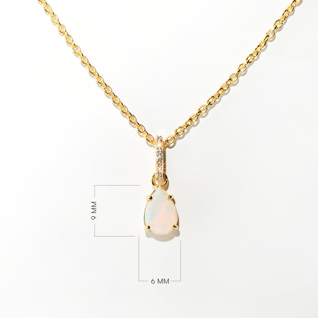 Ethiopian Opal Necklace Spirit- Gold