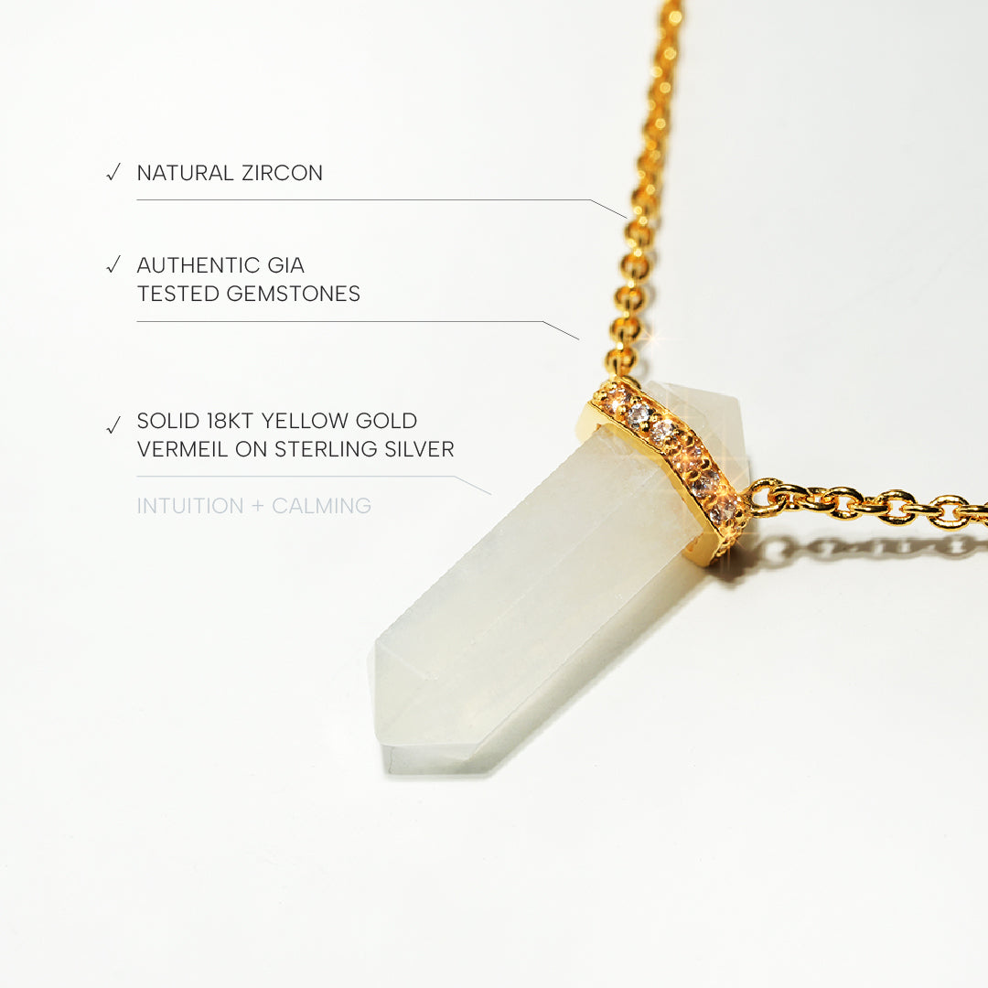 Moonstone Necklace Dream- Gold