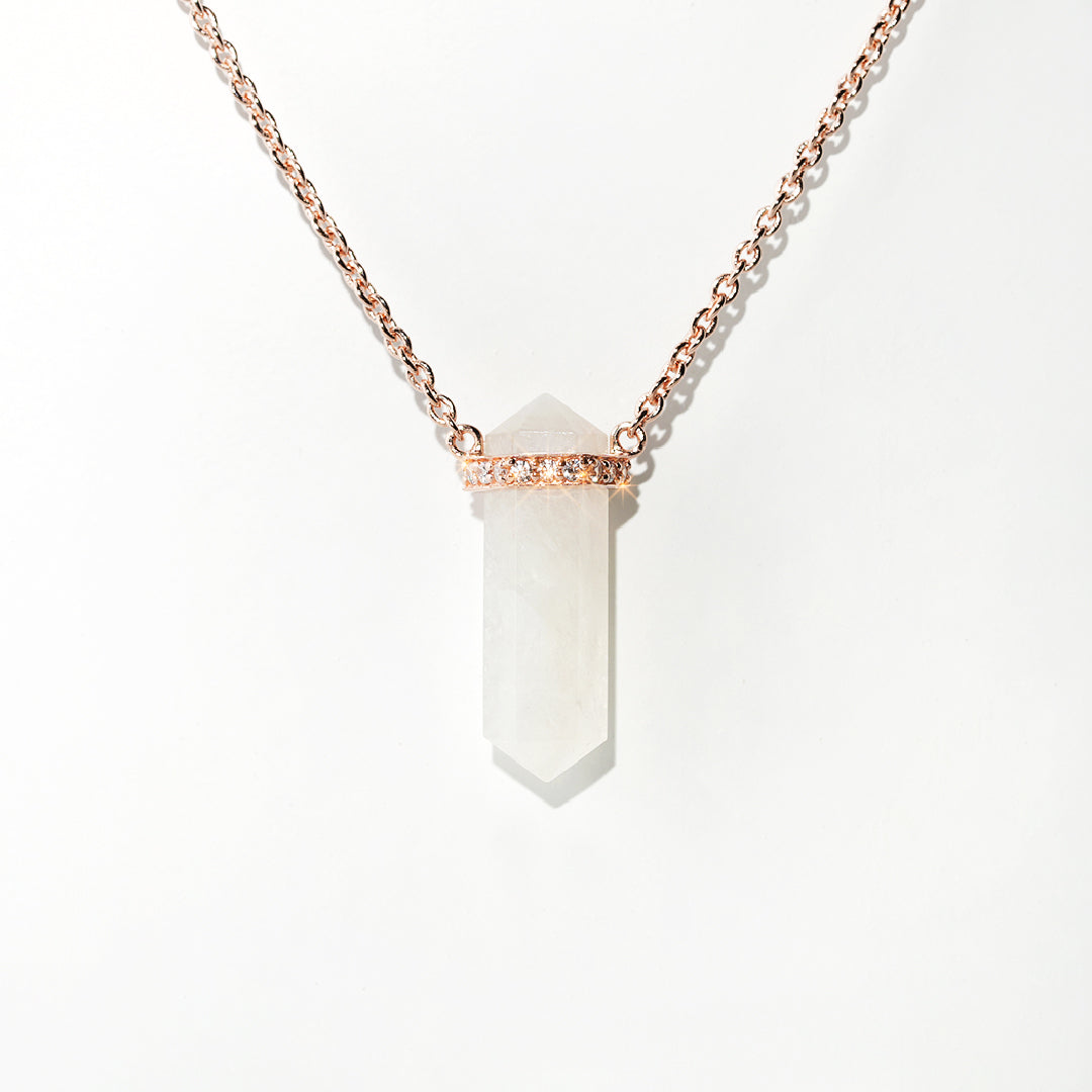 Moonstone Necklace Dream- Rose Gold
