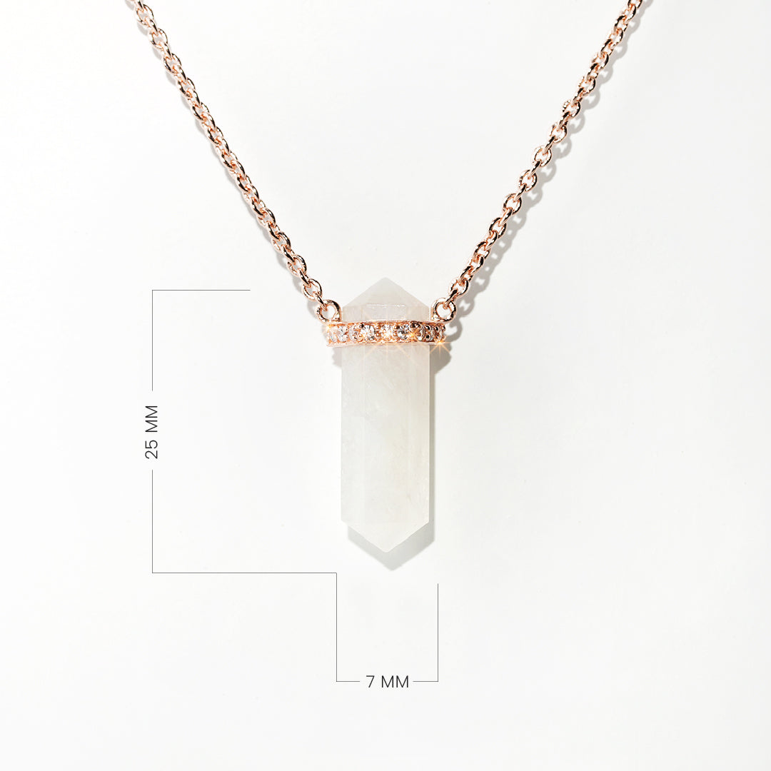 Moonstone Necklace Dream- Rose Gold