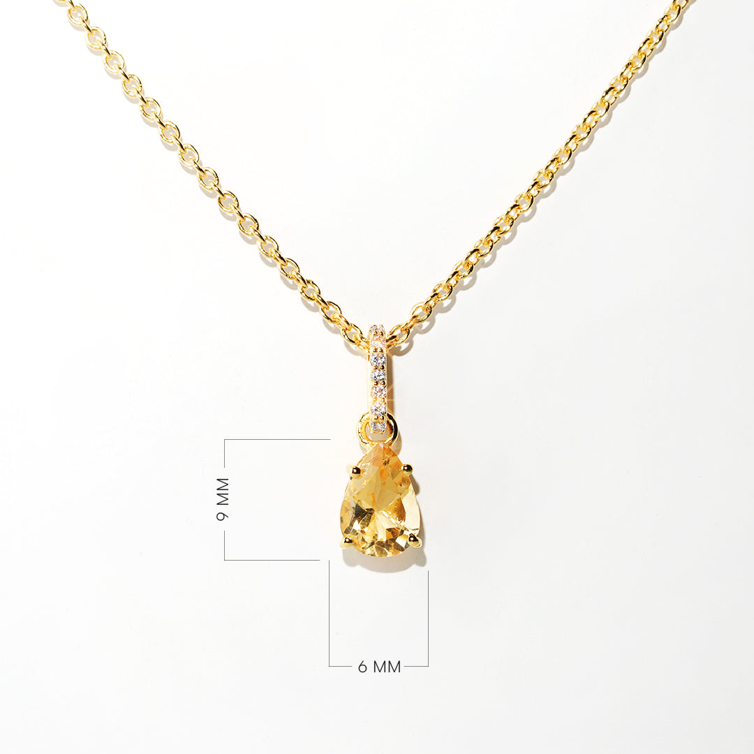 Citrine Necklace Spirit - Gold