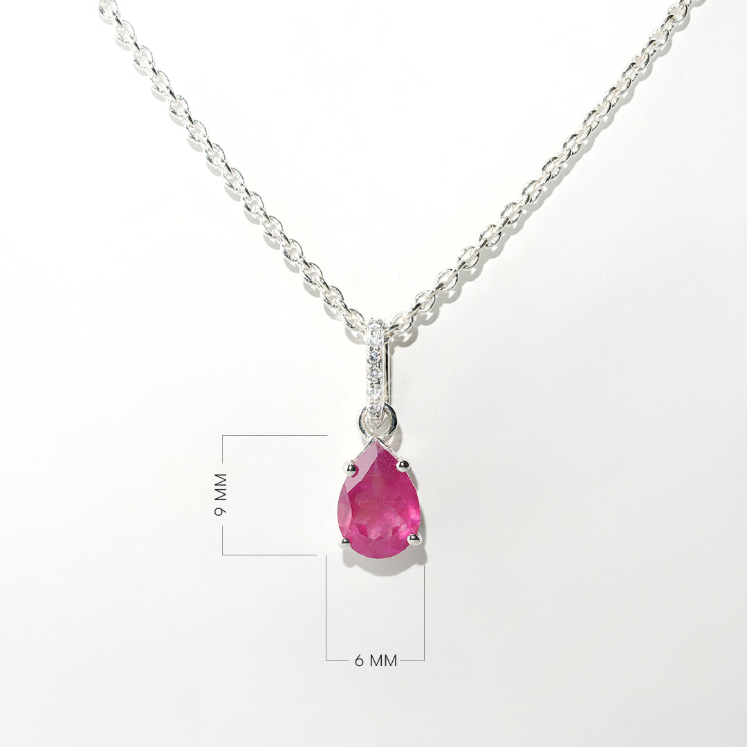 Ruby Necklace Spirit- Sterling Silver