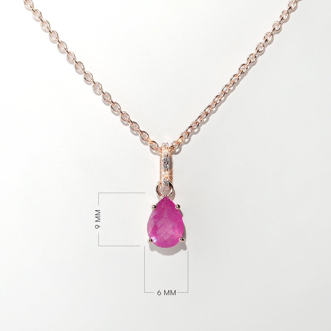 Ruby Necklace Spirit- Rose Gold