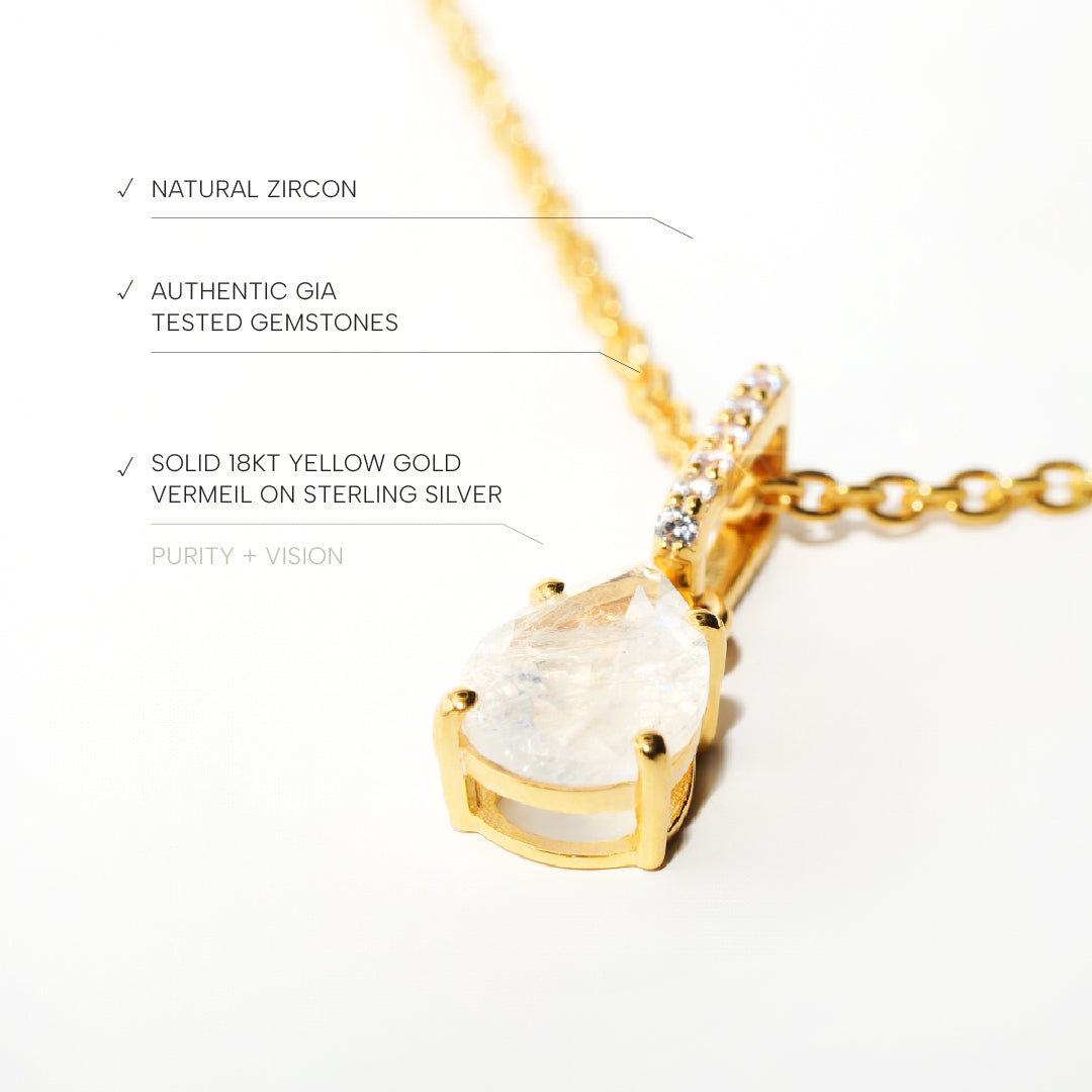 Moonstone Necklace Spirit- Gold