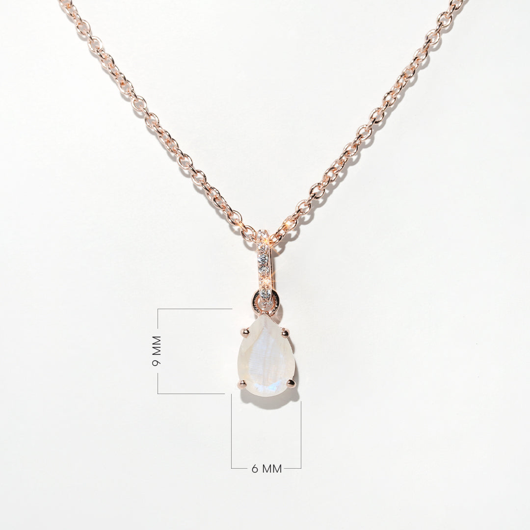 Moonstone Necklace Spirit- Rose Gold