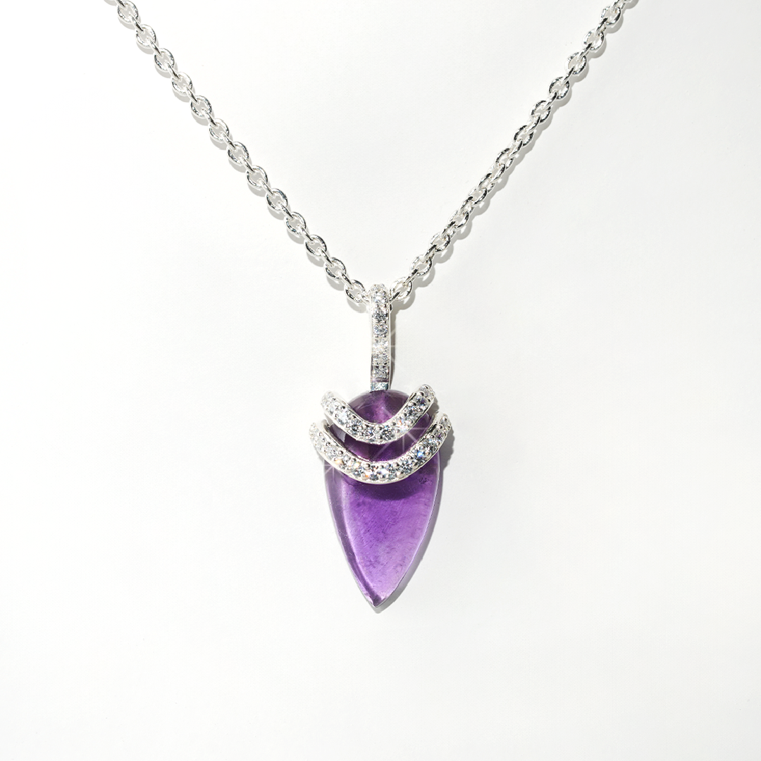 Amethyst Necklace Divinity- Sterling Silver